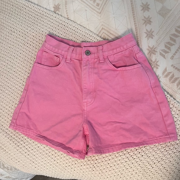 Pink Denim Shorts - Picture 2 of 4